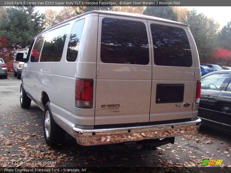 Brilliant Silver Metallic / Medium Flint 2009 Ford E Series Van E350 Super Duty XLT Extended Passenger
