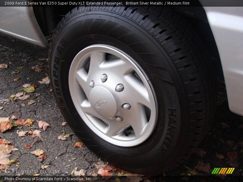 Brilliant Silver Metallic / Medium Flint 2009 Ford E Series Van E350 Super Duty XLT Extended Passenger