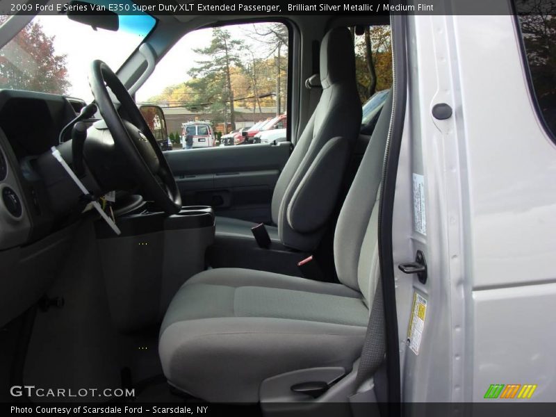 Brilliant Silver Metallic / Medium Flint 2009 Ford E Series Van E350 Super Duty XLT Extended Passenger