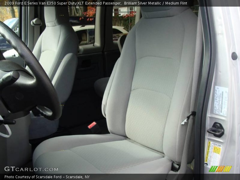 Brilliant Silver Metallic / Medium Flint 2009 Ford E Series Van E350 Super Duty XLT Extended Passenger