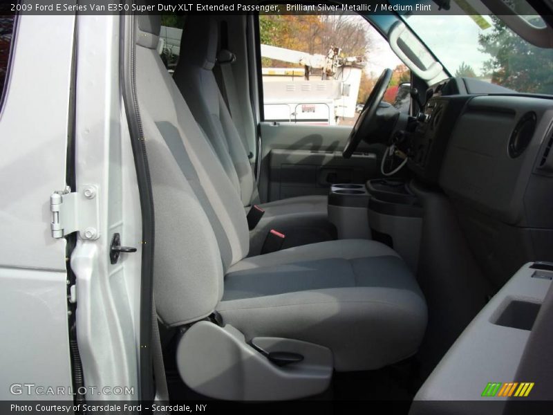 Brilliant Silver Metallic / Medium Flint 2009 Ford E Series Van E350 Super Duty XLT Extended Passenger