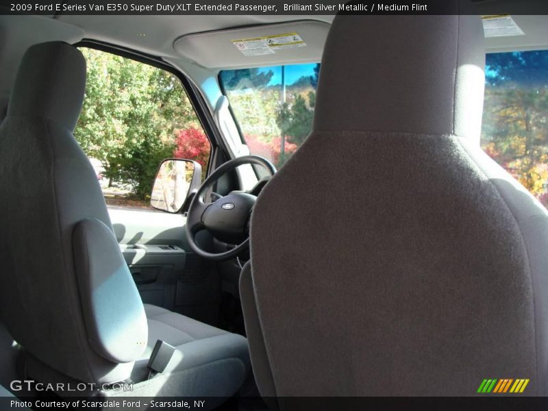 Brilliant Silver Metallic / Medium Flint 2009 Ford E Series Van E350 Super Duty XLT Extended Passenger