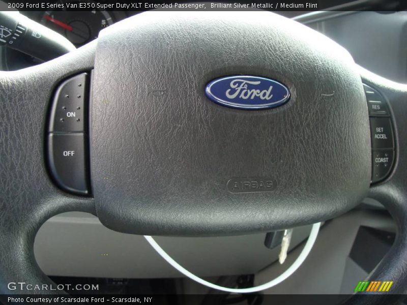 Brilliant Silver Metallic / Medium Flint 2009 Ford E Series Van E350 Super Duty XLT Extended Passenger