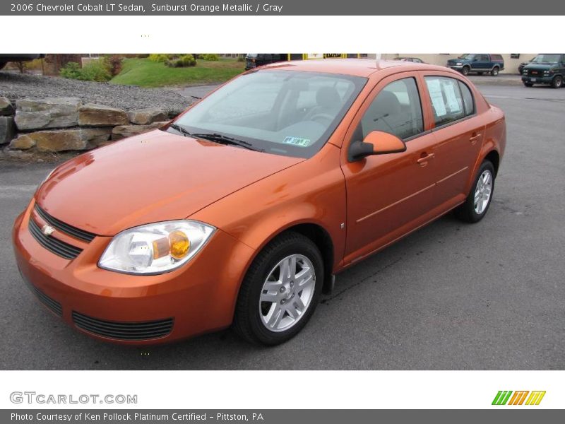 Sunburst Orange Metallic / Gray 2006 Chevrolet Cobalt LT Sedan