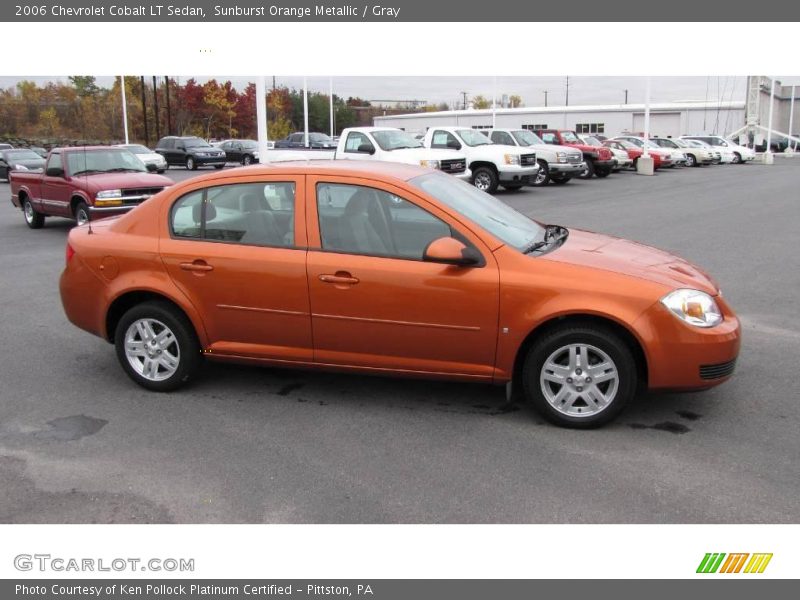 Sunburst Orange Metallic / Gray 2006 Chevrolet Cobalt LT Sedan