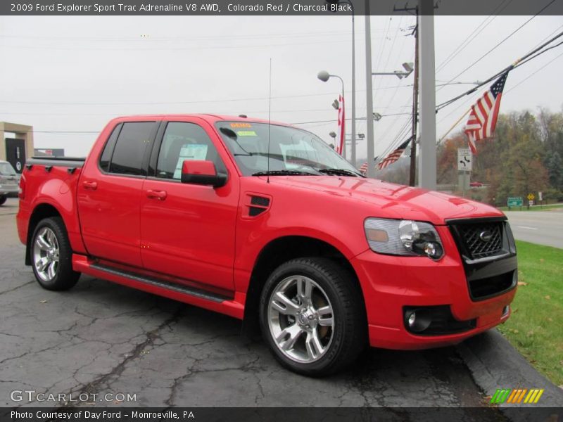 Colorado Red / Charcoal Black 2009 Ford Explorer Sport Trac Adrenaline V8 AWD