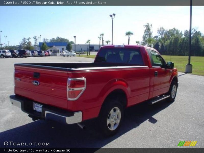 Bright Red / Stone/Medium Stone 2009 Ford F150 XLT Regular Cab