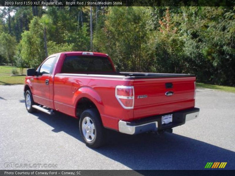 Bright Red / Stone/Medium Stone 2009 Ford F150 XLT Regular Cab