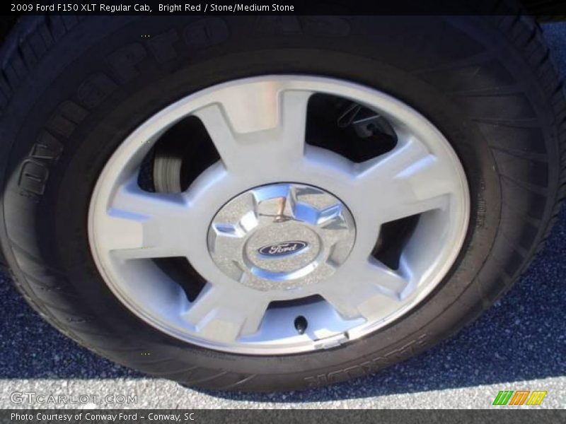 Bright Red / Stone/Medium Stone 2009 Ford F150 XLT Regular Cab