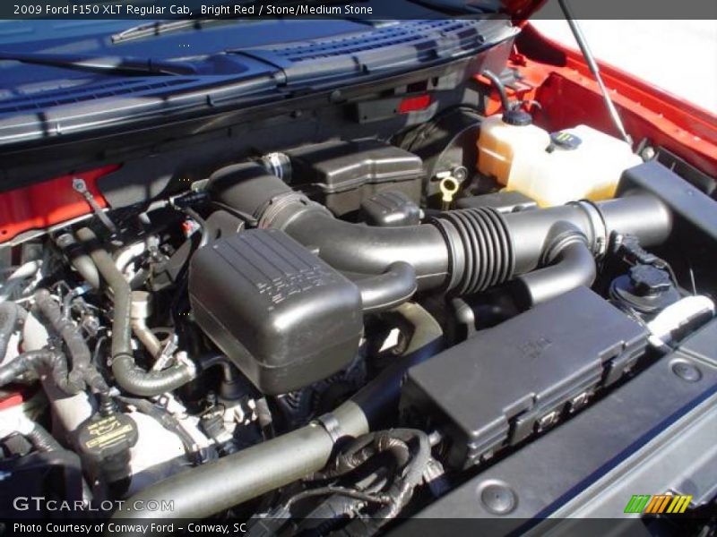 Bright Red / Stone/Medium Stone 2009 Ford F150 XLT Regular Cab