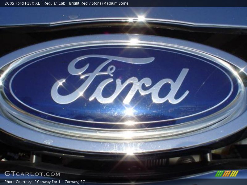 Bright Red / Stone/Medium Stone 2009 Ford F150 XLT Regular Cab