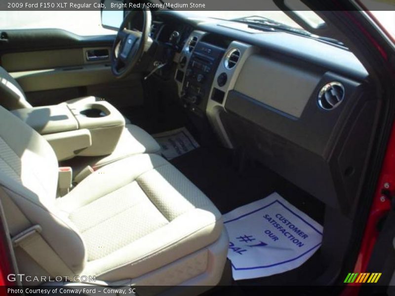 Bright Red / Stone/Medium Stone 2009 Ford F150 XLT Regular Cab