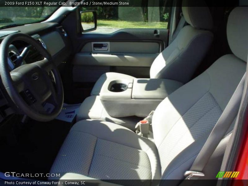 Bright Red / Stone/Medium Stone 2009 Ford F150 XLT Regular Cab