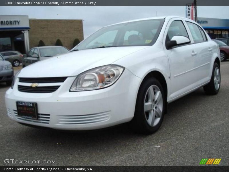 Summit White / Gray 2008 Chevrolet Cobalt LT Sedan
