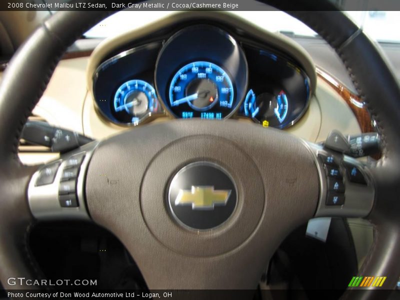 Dark Gray Metallic / Cocoa/Cashmere Beige 2008 Chevrolet Malibu LTZ Sedan