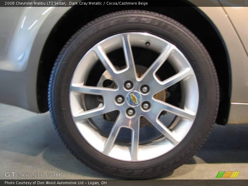 Dark Gray Metallic / Cocoa/Cashmere Beige 2008 Chevrolet Malibu LTZ Sedan