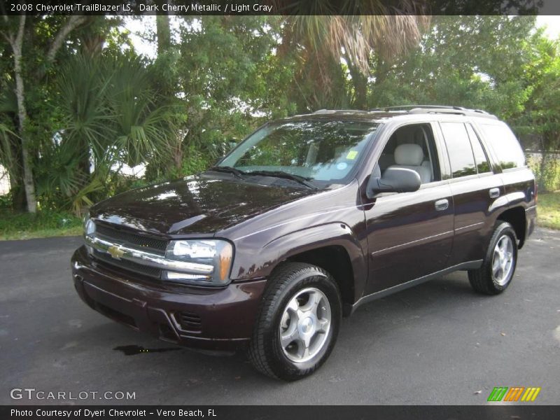 Dark Cherry Metallic / Light Gray 2008 Chevrolet TrailBlazer LS