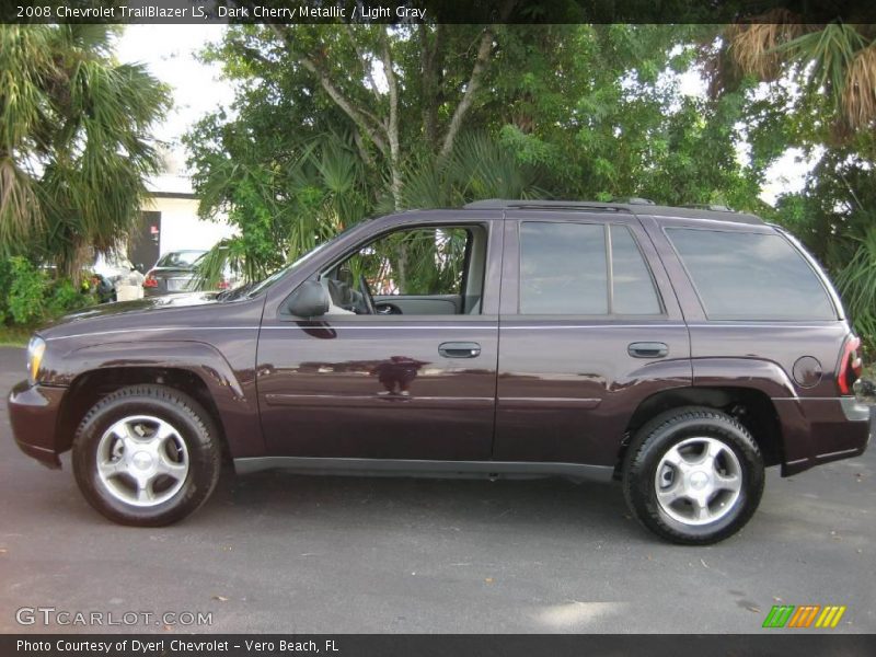 Dark Cherry Metallic / Light Gray 2008 Chevrolet TrailBlazer LS