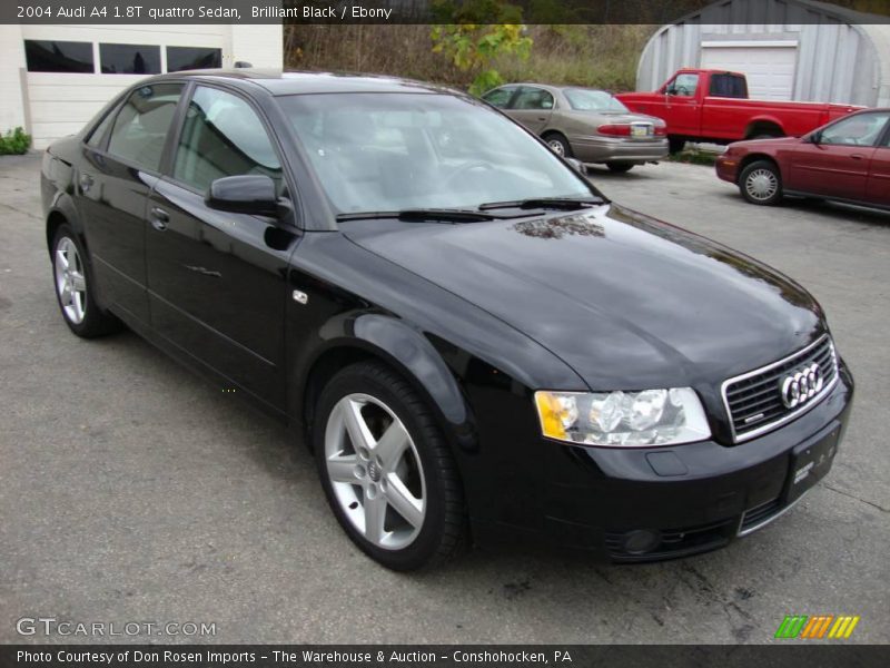 Brilliant Black / Ebony 2004 Audi A4 1.8T quattro Sedan