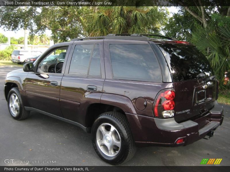 Dark Cherry Metallic / Light Gray 2008 Chevrolet TrailBlazer LS