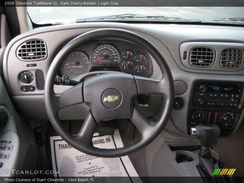 Dark Cherry Metallic / Light Gray 2008 Chevrolet TrailBlazer LS