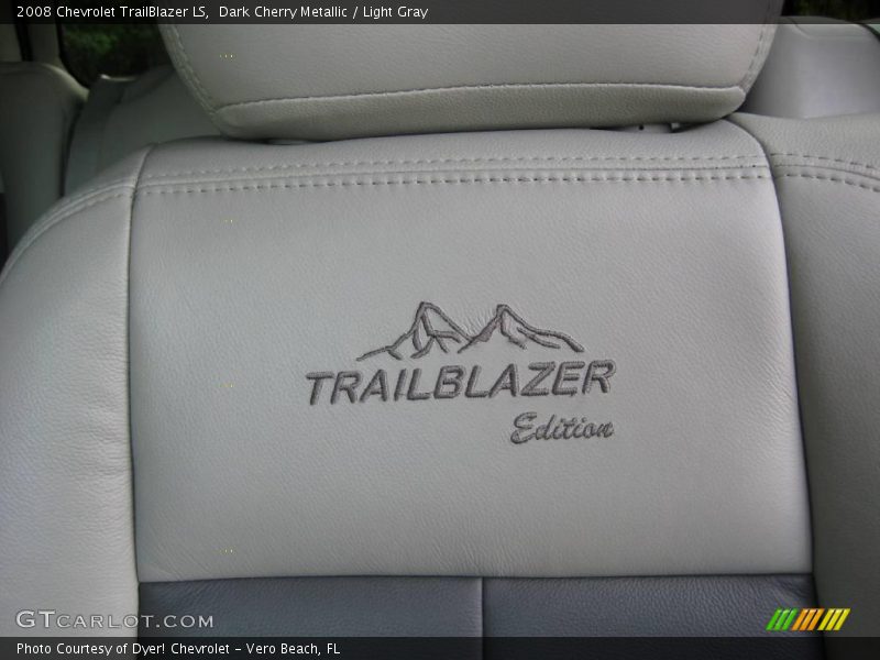 Dark Cherry Metallic / Light Gray 2008 Chevrolet TrailBlazer LS