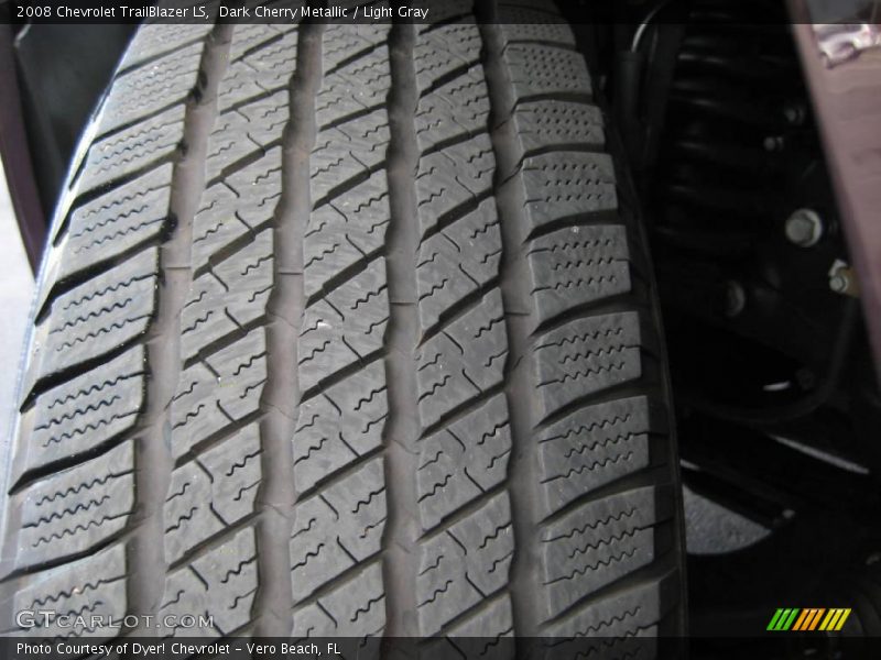 Dark Cherry Metallic / Light Gray 2008 Chevrolet TrailBlazer LS
