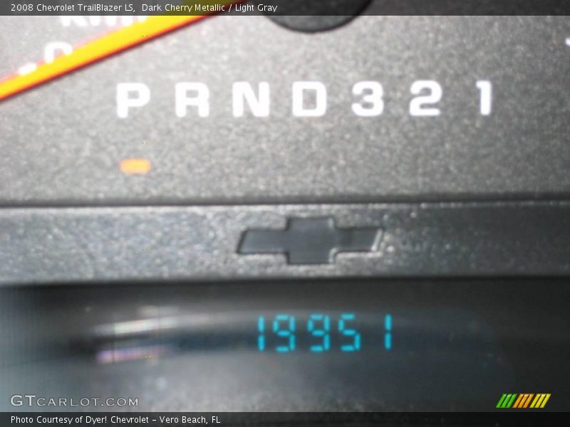 Dark Cherry Metallic / Light Gray 2008 Chevrolet TrailBlazer LS