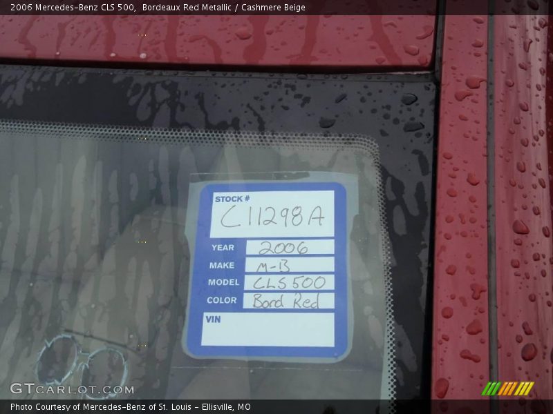 Bordeaux Red Metallic / Cashmere Beige 2006 Mercedes-Benz CLS 500