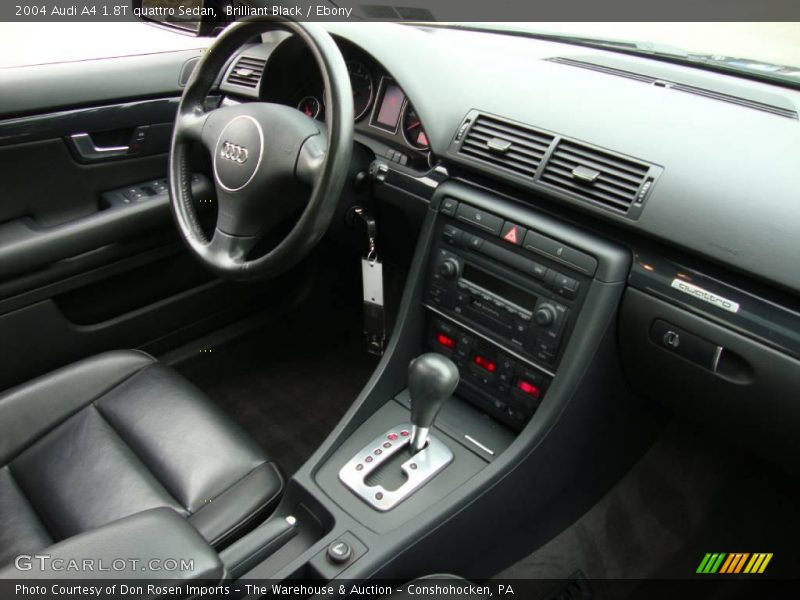 Brilliant Black / Ebony 2004 Audi A4 1.8T quattro Sedan