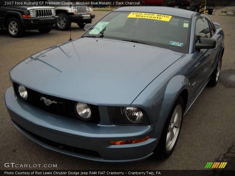 Windveil Blue Metallic / Dark Charcoal 2007 Ford Mustang GT Premium Coupe