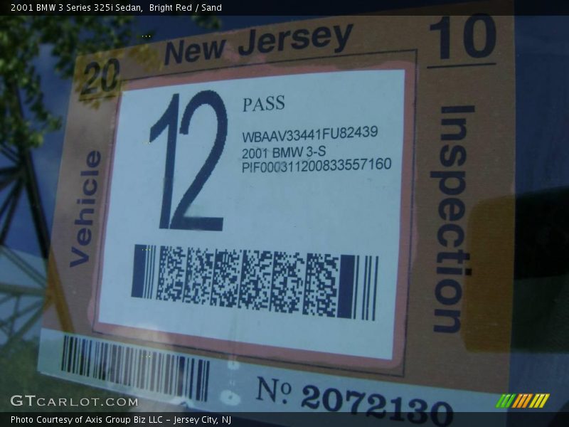 Bright Red / Sand 2001 BMW 3 Series 325i Sedan