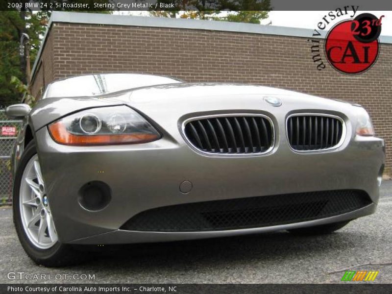 Sterling Grey Metallic / Black 2003 BMW Z4 2.5i Roadster