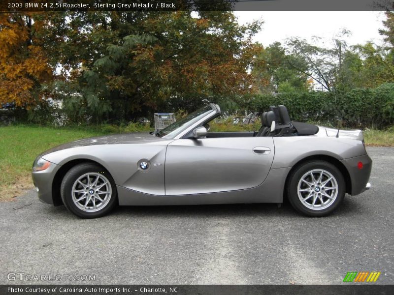 Sterling Grey Metallic / Black 2003 BMW Z4 2.5i Roadster