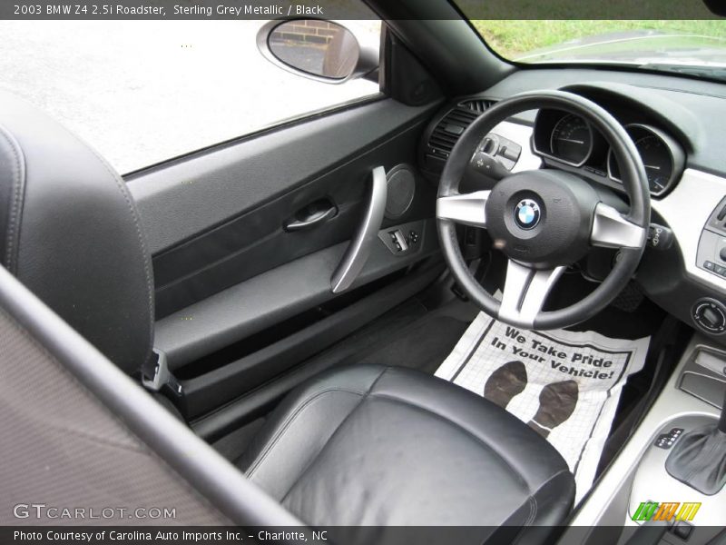 Sterling Grey Metallic / Black 2003 BMW Z4 2.5i Roadster