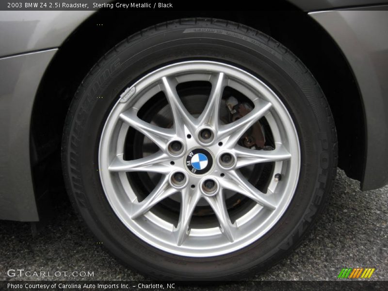 Sterling Grey Metallic / Black 2003 BMW Z4 2.5i Roadster