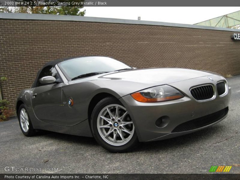 Sterling Grey Metallic / Black 2003 BMW Z4 2.5i Roadster