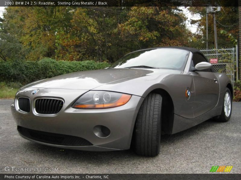 Sterling Grey Metallic / Black 2003 BMW Z4 2.5i Roadster