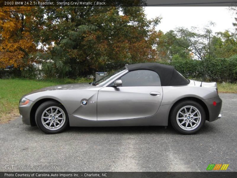 Sterling Grey Metallic / Black 2003 BMW Z4 2.5i Roadster