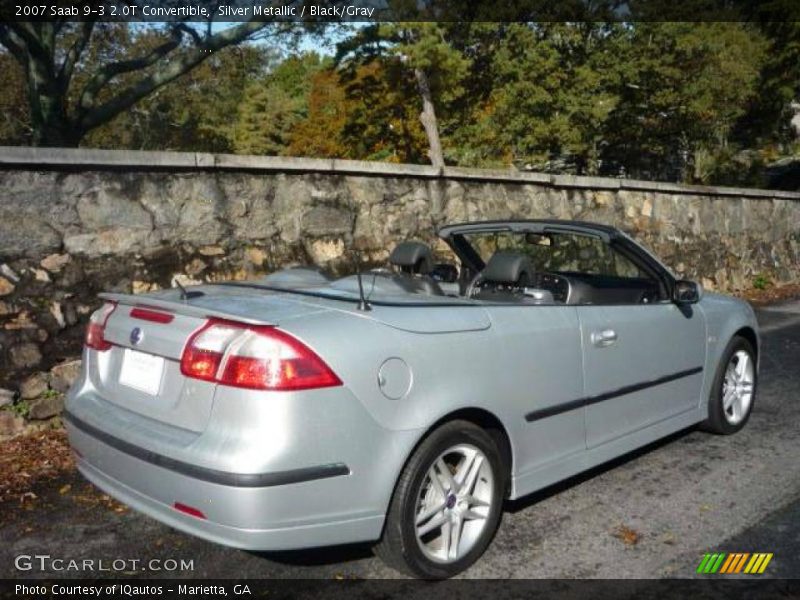Silver Metallic / Black/Gray 2007 Saab 9-3 2.0T Convertible