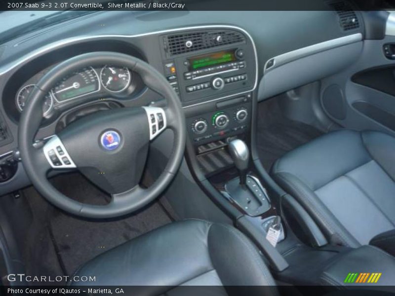 Silver Metallic / Black/Gray 2007 Saab 9-3 2.0T Convertible