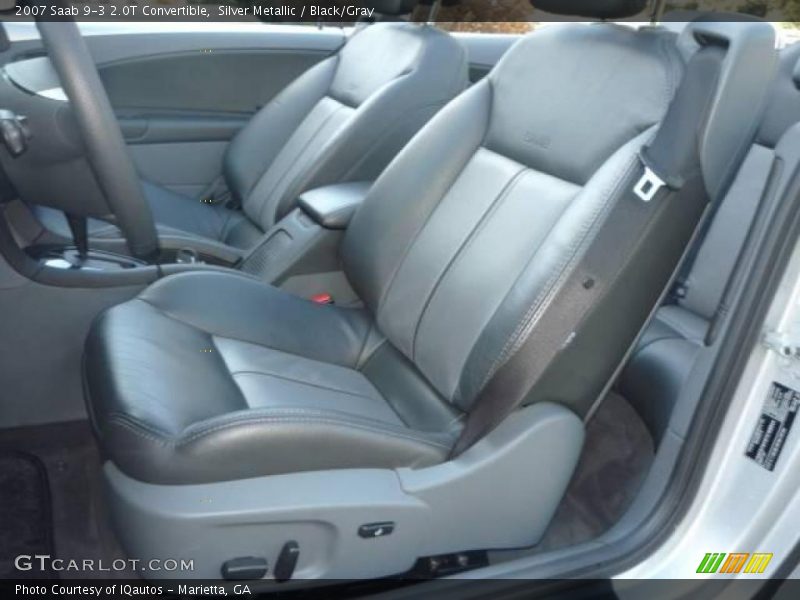 Silver Metallic / Black/Gray 2007 Saab 9-3 2.0T Convertible