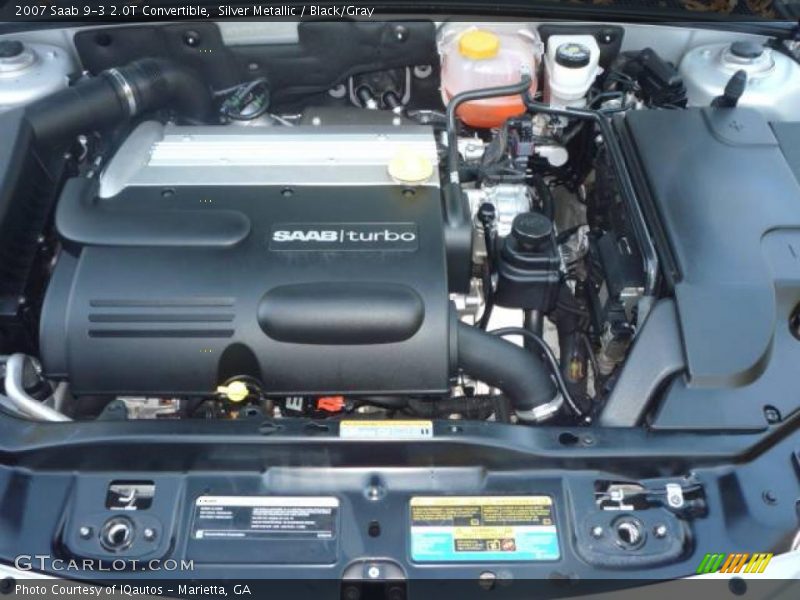 Silver Metallic / Black/Gray 2007 Saab 9-3 2.0T Convertible