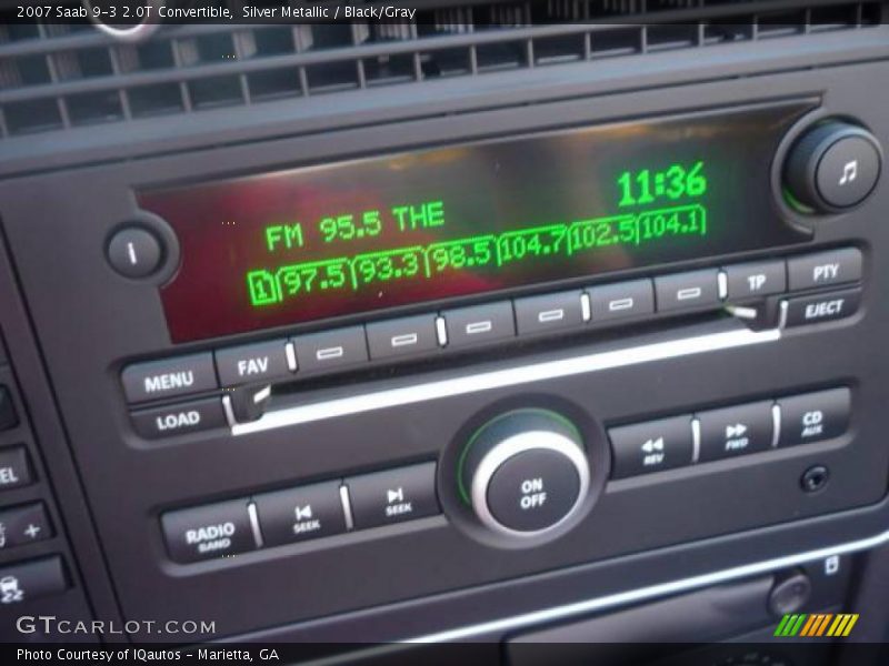 Silver Metallic / Black/Gray 2007 Saab 9-3 2.0T Convertible