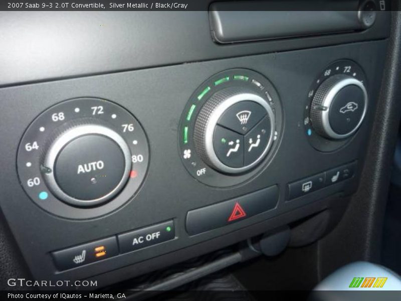 Silver Metallic / Black/Gray 2007 Saab 9-3 2.0T Convertible