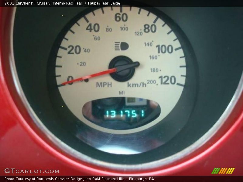 Inferno Red Pearl / Taupe/Pearl Beige 2001 Chrysler PT Cruiser