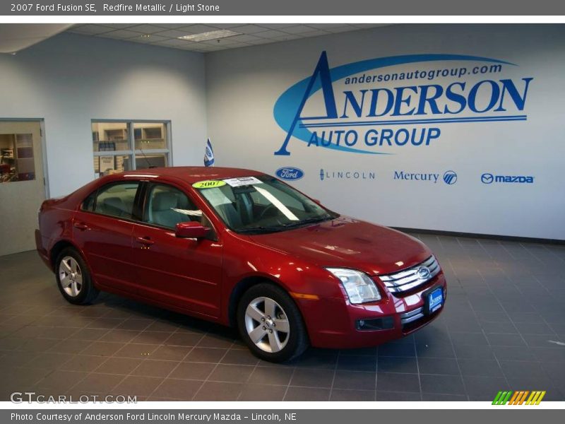 Redfire Metallic / Light Stone 2007 Ford Fusion SE