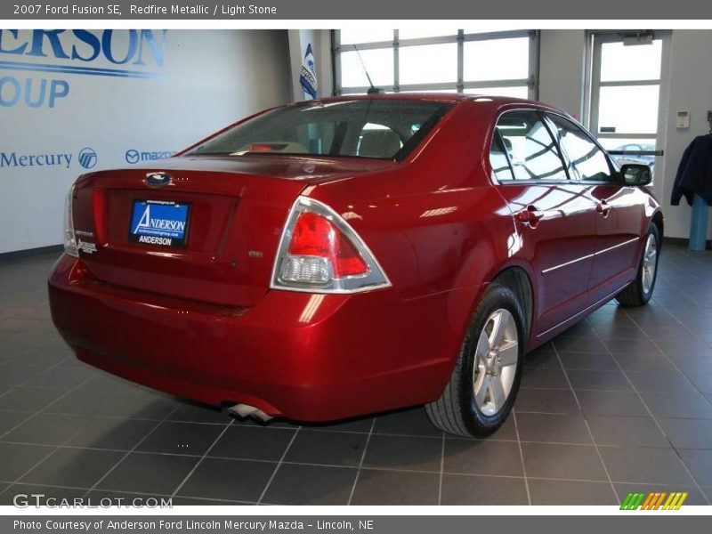 Redfire Metallic / Light Stone 2007 Ford Fusion SE