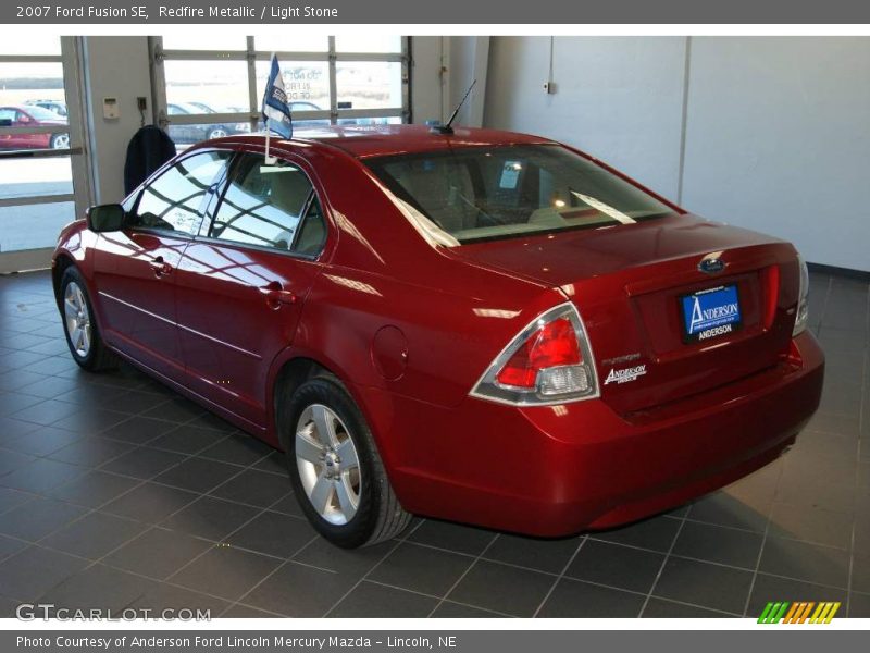 Redfire Metallic / Light Stone 2007 Ford Fusion SE