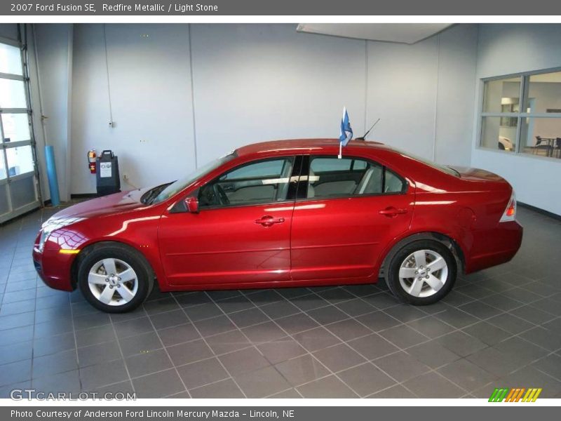 Redfire Metallic / Light Stone 2007 Ford Fusion SE